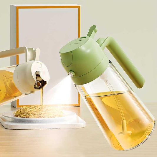 2 in 1 Glass Oil Sprayer and Dispenser Bottle